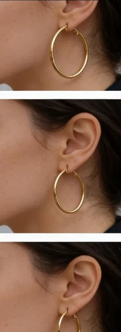 Pendientes Essential Circle Estilo Minimalista