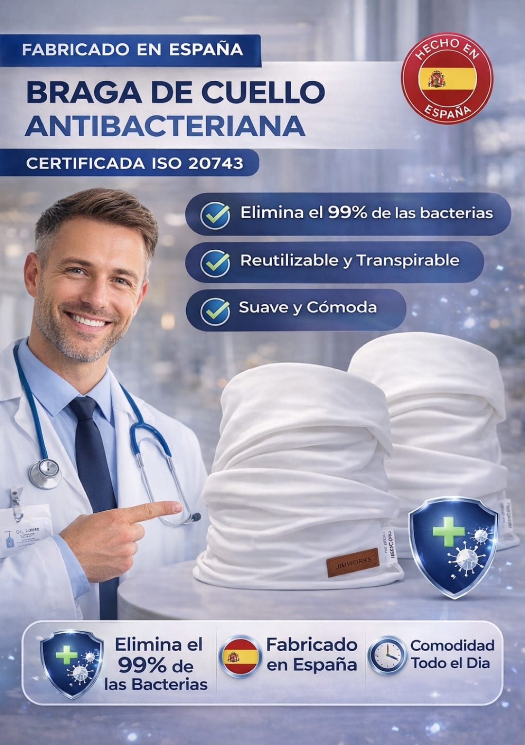 Braga de Cuello Antibacteriana