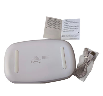Caja Esterilizadora UV con Base de Carga en Bambú y Cargador Inalámbrico