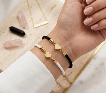 Pulsera Ajustable Corazón de Oro Tu Historia en tu Muñeca