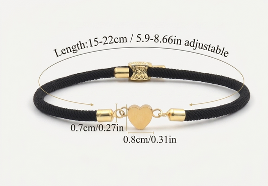 Pulsera Ajustable Corazón de Oro Tu Historia en tu Muñeca