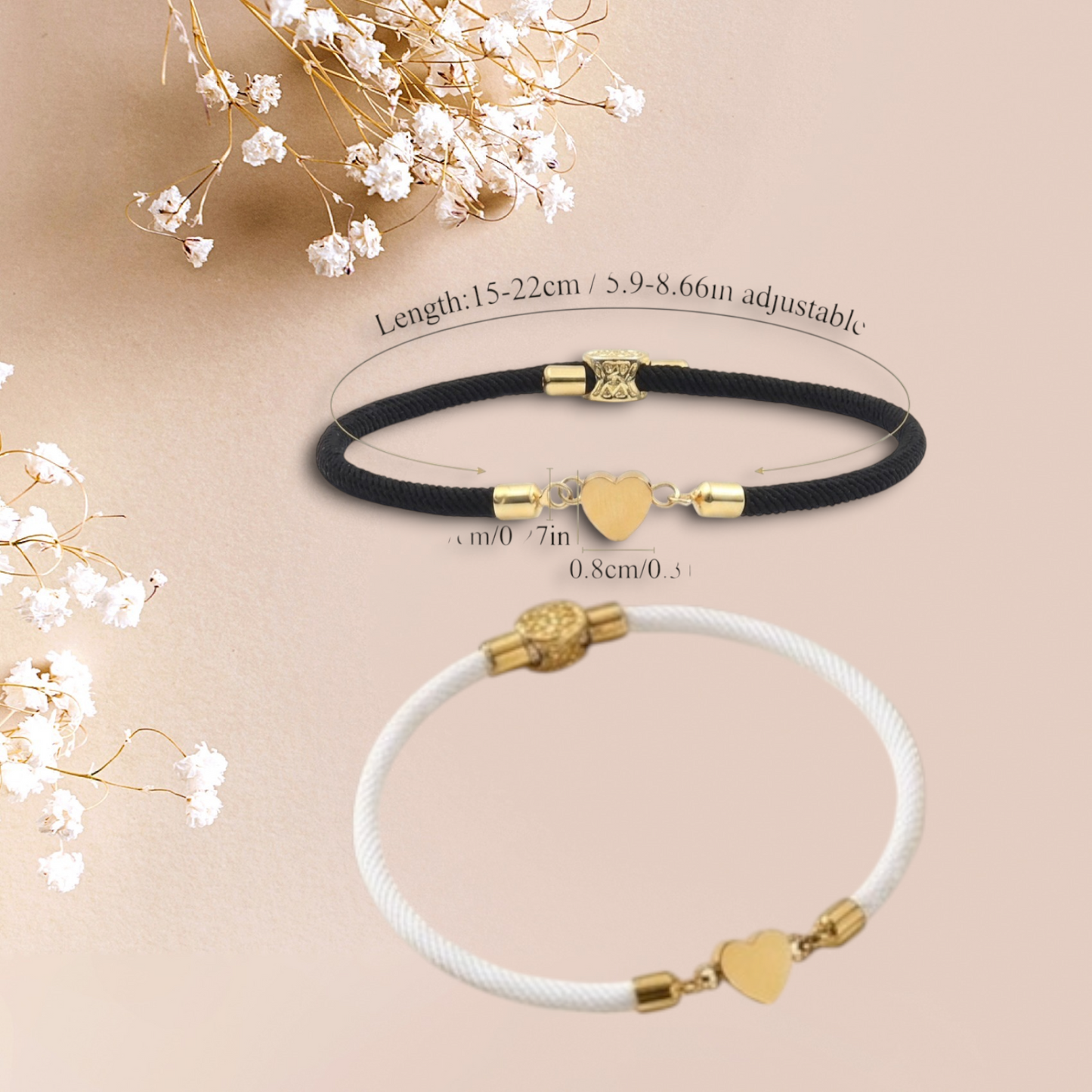 Pulsera Ajustable Corazón de Oro Tu Historia en tu Muñeca