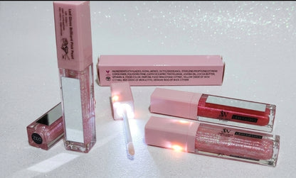 Brillo Labial 3 EN 1 Espejo y Luz Led Incorporado Vitamine E Antioxidante