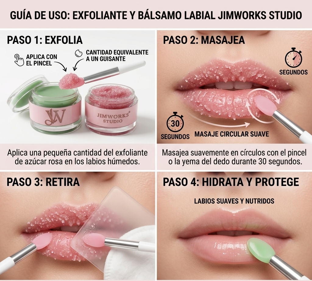 Exfoliante Labial con Bálsamo Hidratante Efecto Inmediato