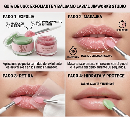 Exfoliante Labial con Bálsamo Hidratante Efecto Inmediato