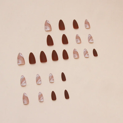 Uñas Autoahesivas "Gradient Almond" Manicura de Salón en 5 Minutos