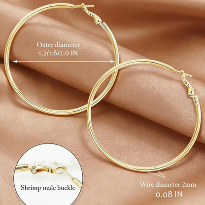 Pendientes Essential Circle Estilo Minimalista