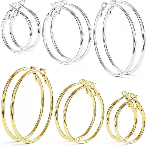 Pendientes Essential Circle Estilo Minimalista