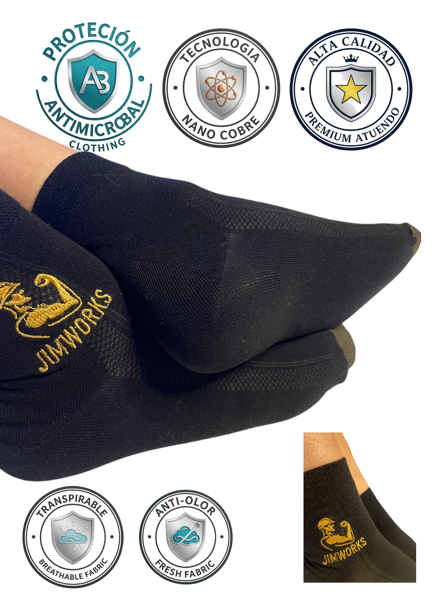 CALCETINES tecnología de Iones de Cobre pack 2ud